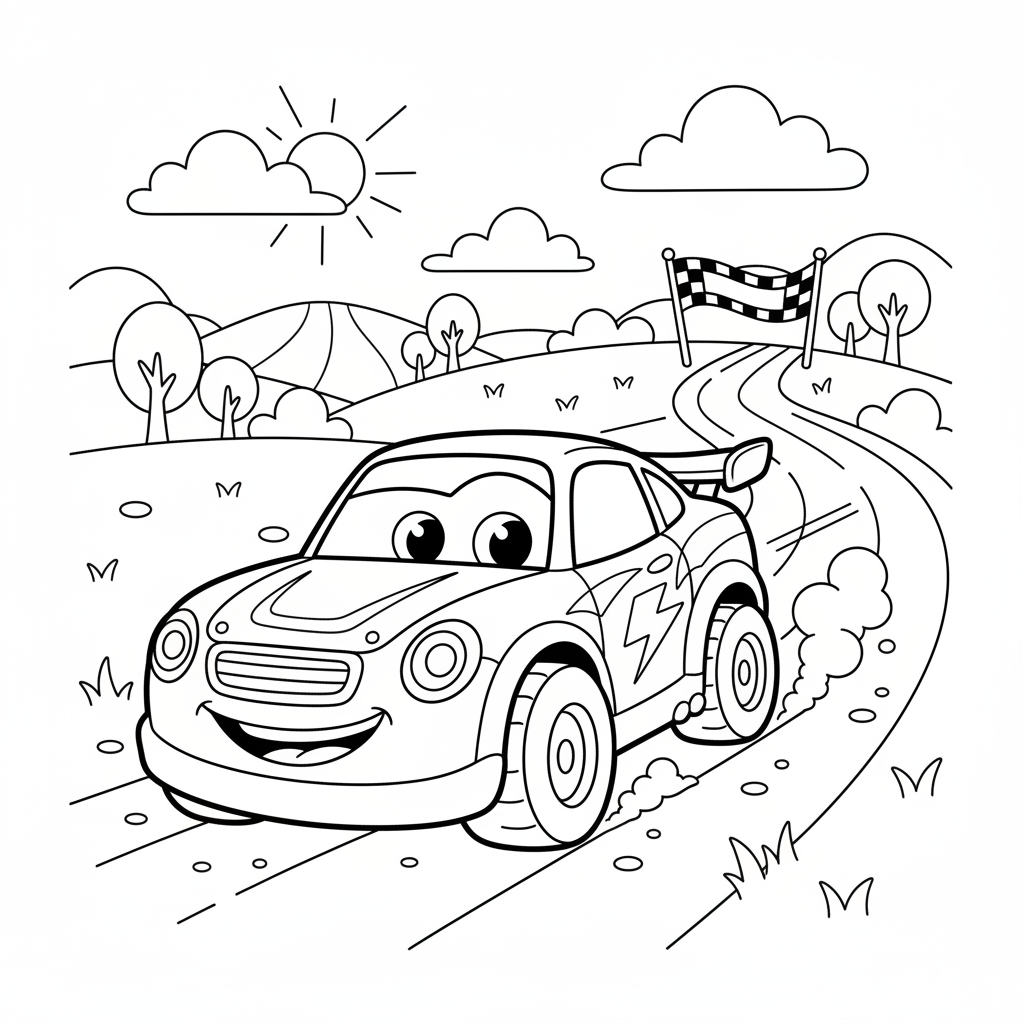 Coloriage coloriage flash mcqueen à imprimer 3