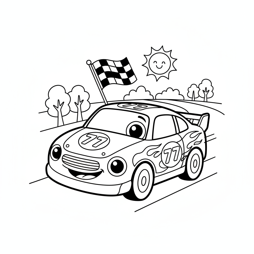 Coloriage coloriage flash mcqueen imprimer
