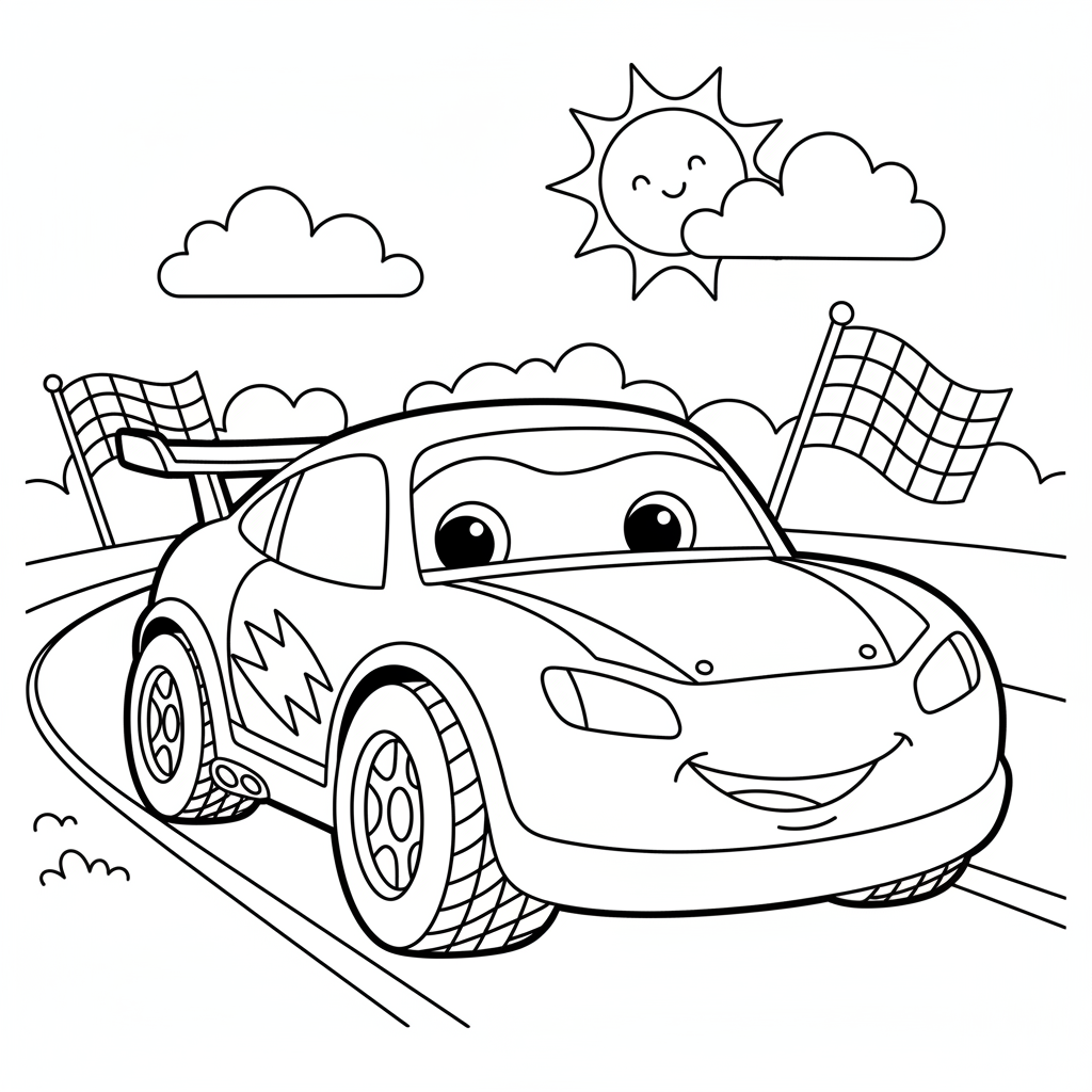 Coloriage coloriage flash mcqueen imprimer 4
