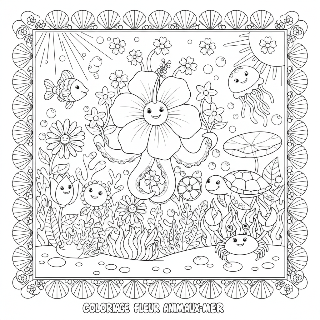 Coloriage coloriage fleur à imprimer gratuit 3