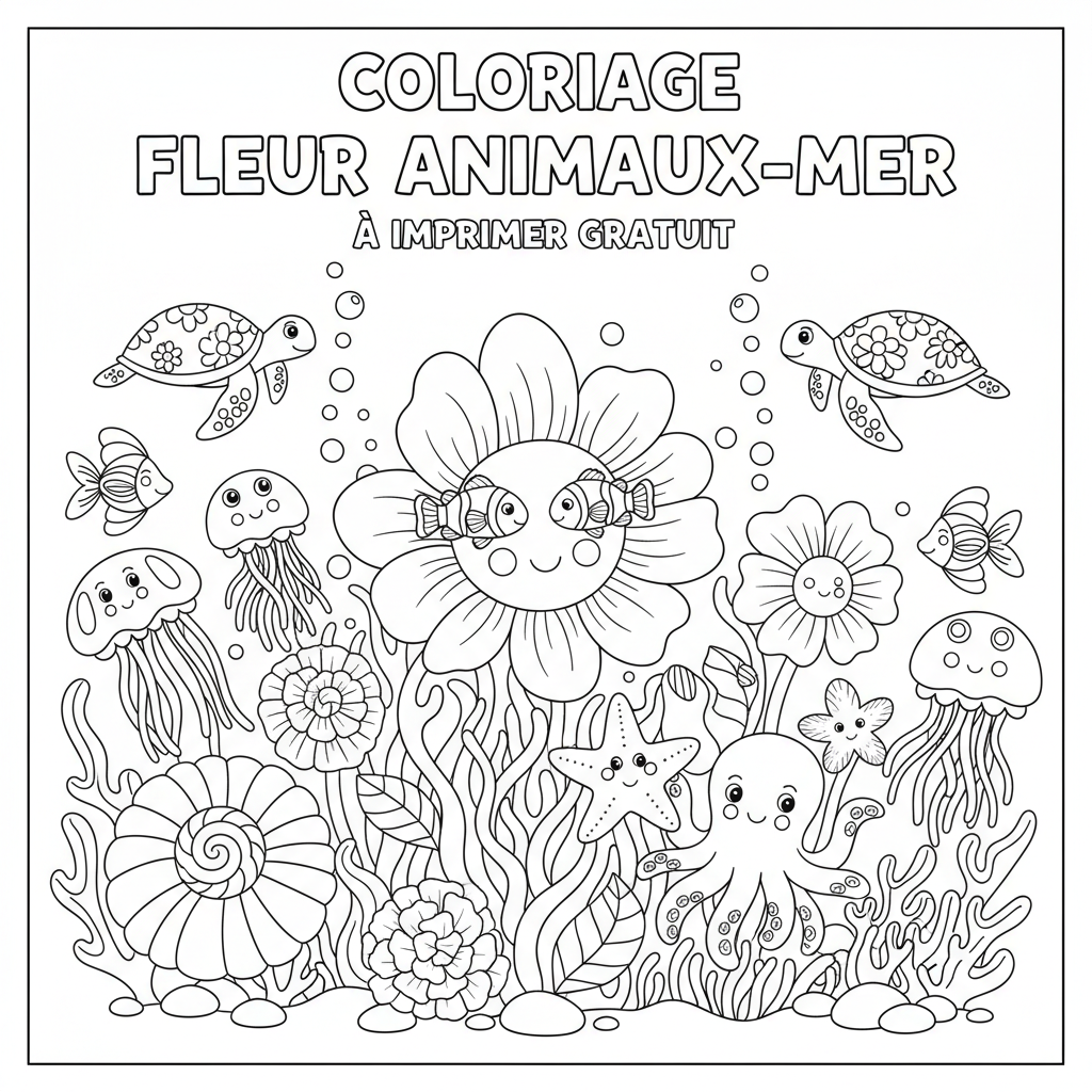Coloriage coloriage fleur à imprimer gratuit 5