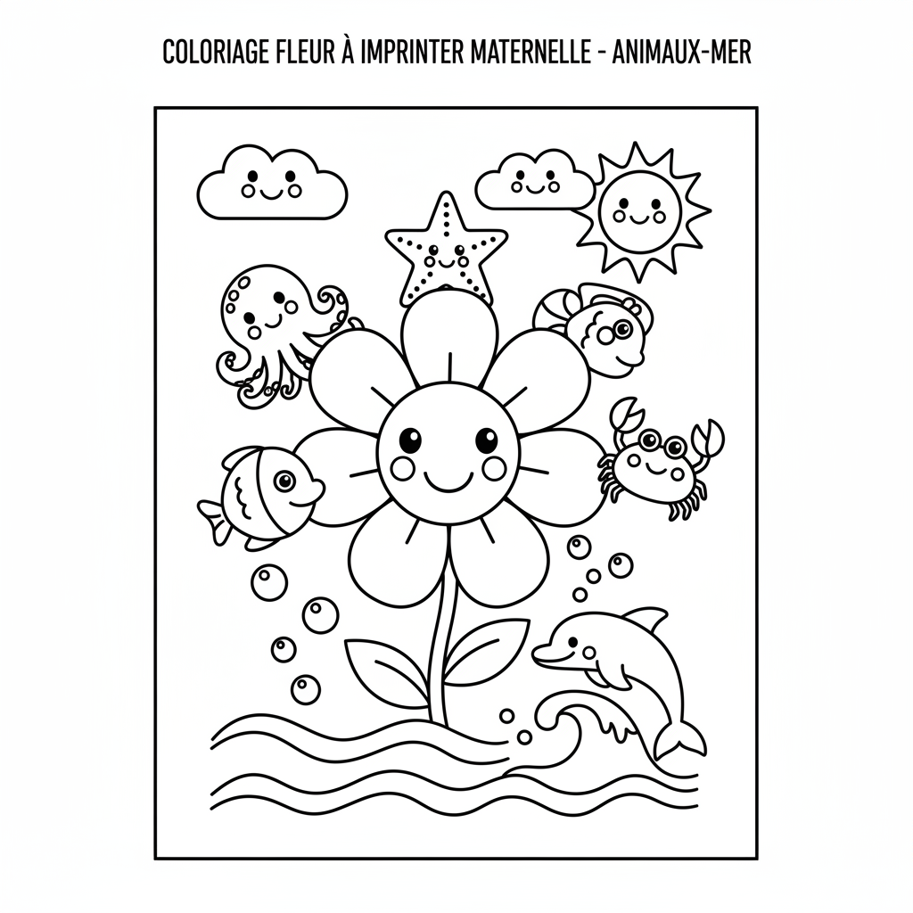 Coloriage coloriage fleur à imprimer maternelle