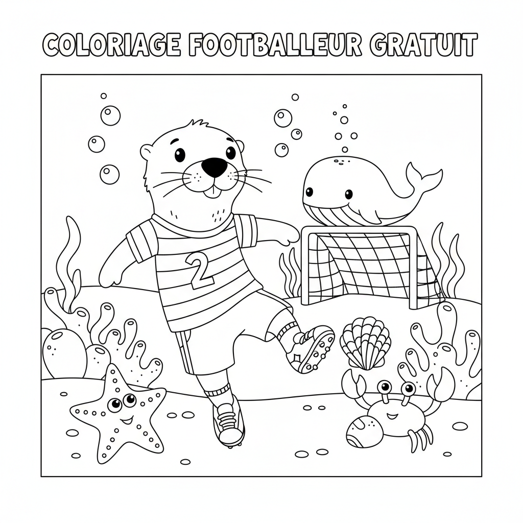 Coloriage coloriage footballeur à imprimer gratuit 2
