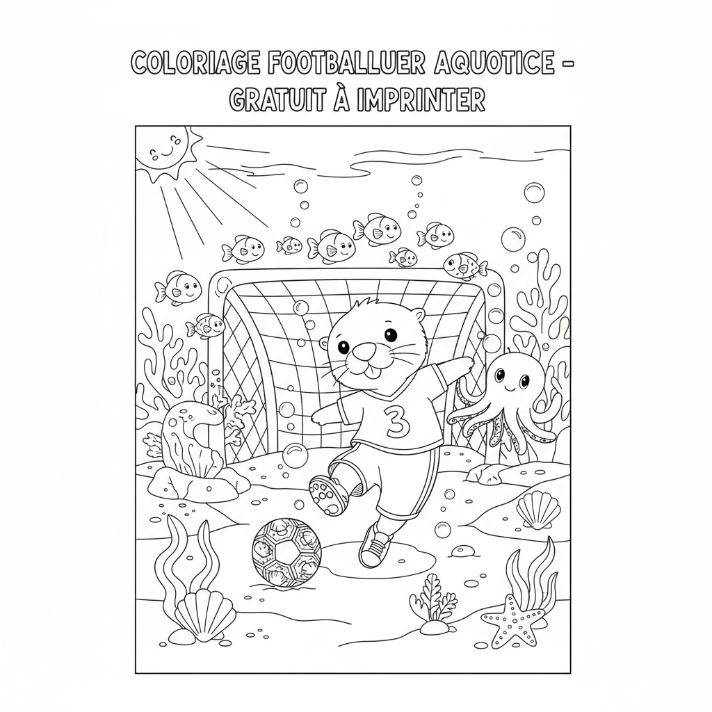Coloriage coloriage footballeur à imprimer gratuit 3