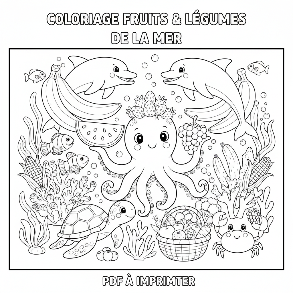 Coloriage coloriage fruit et légume à imprimer pdf 5