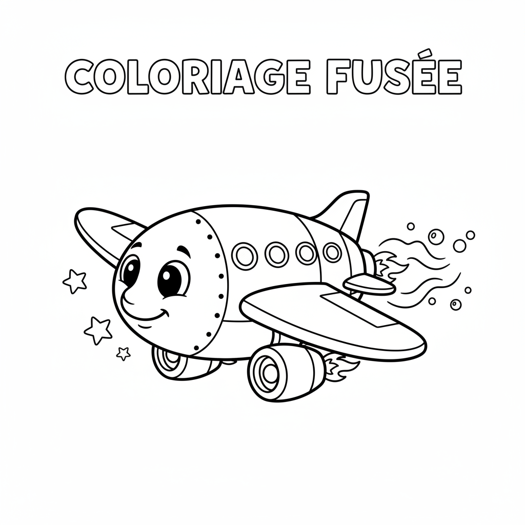 Coloriage coloriage fusée 2