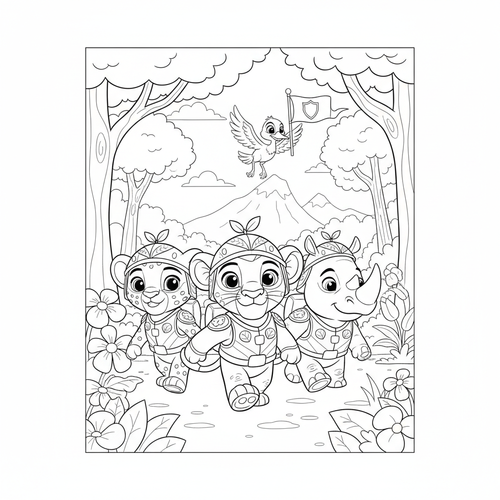 Coloriage Garde Du Roi Lion Gratuit à Imprimer