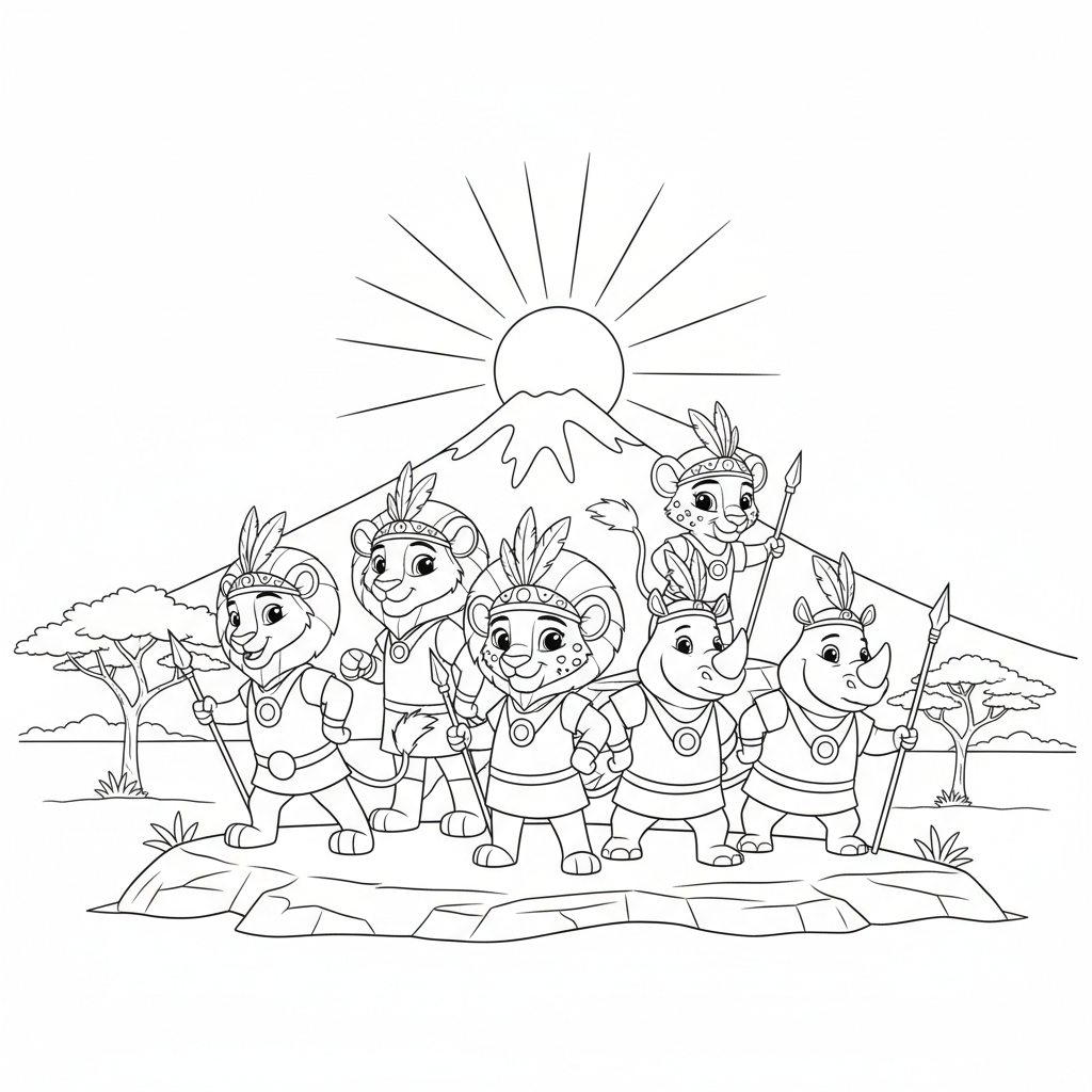 Coloriage coloriage garde du roi lion 2