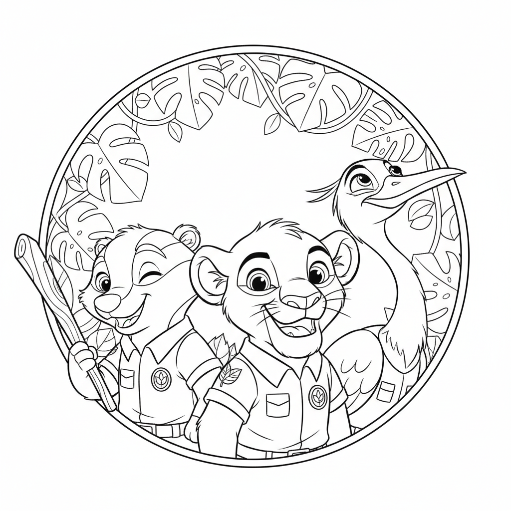 Coloriage coloriage garde du roi lion 4