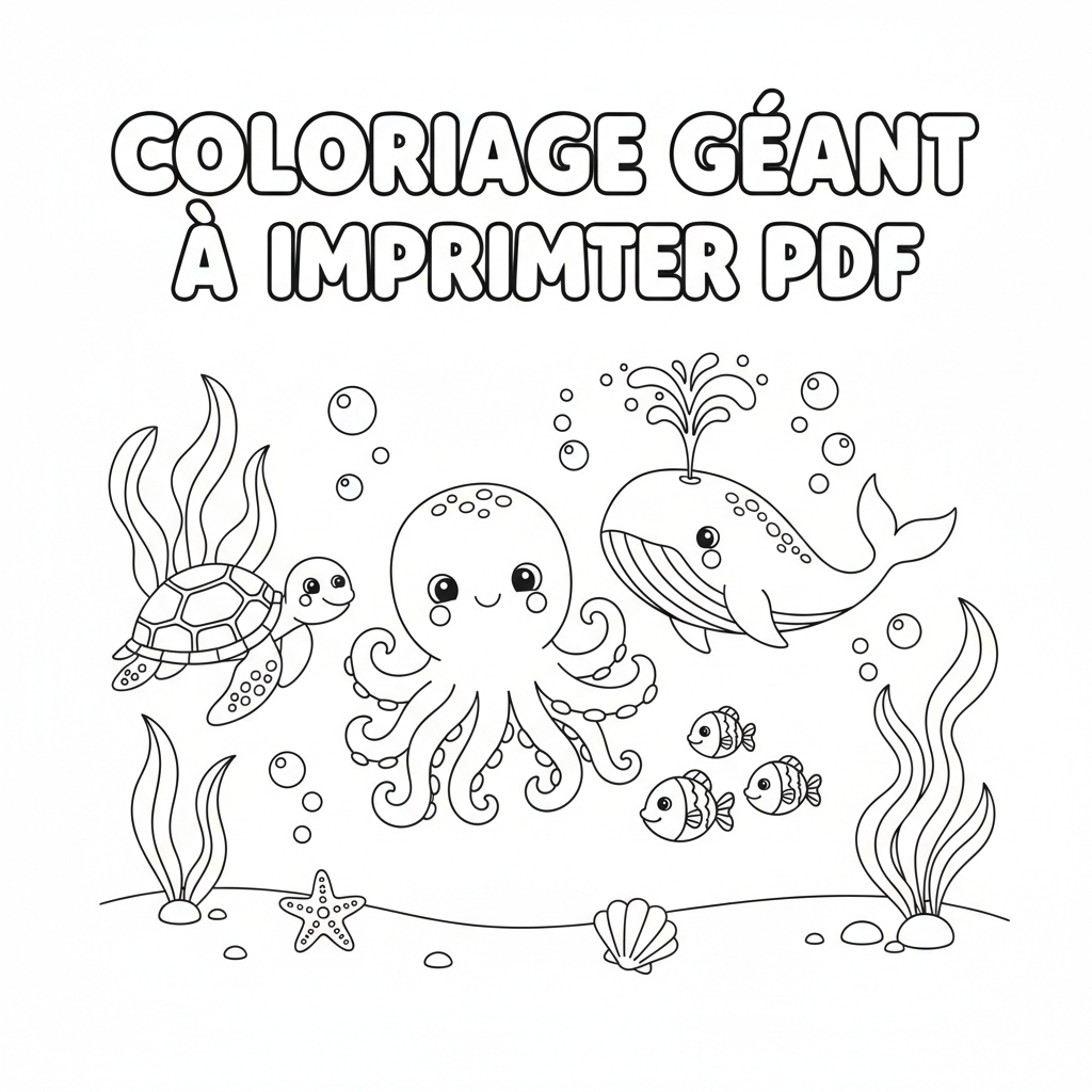 Coloriage Géant à Imprimer PDF Gratuit à Imprimer