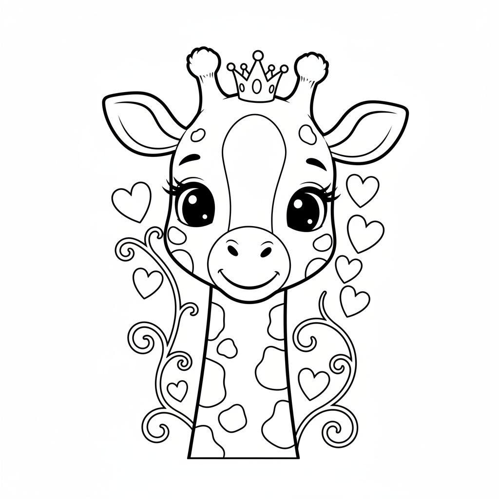 Coloriage coloriage girafe à imprimer 4