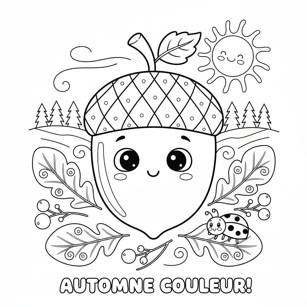 Coloriage coloriage gland 3