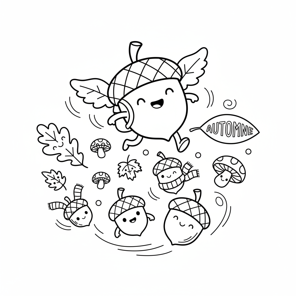 Coloriage coloriage gland 5