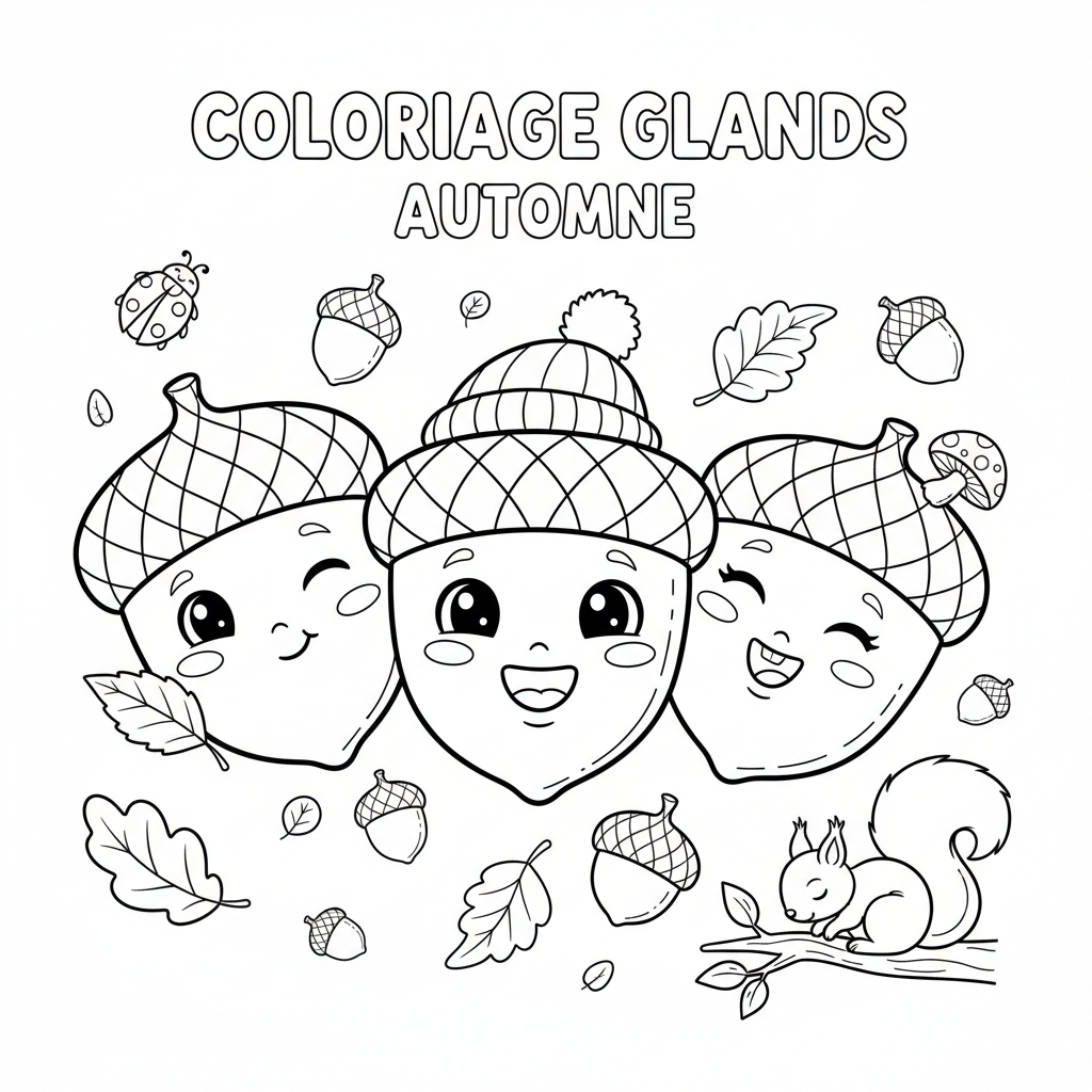 Coloriage coloriage glands 4