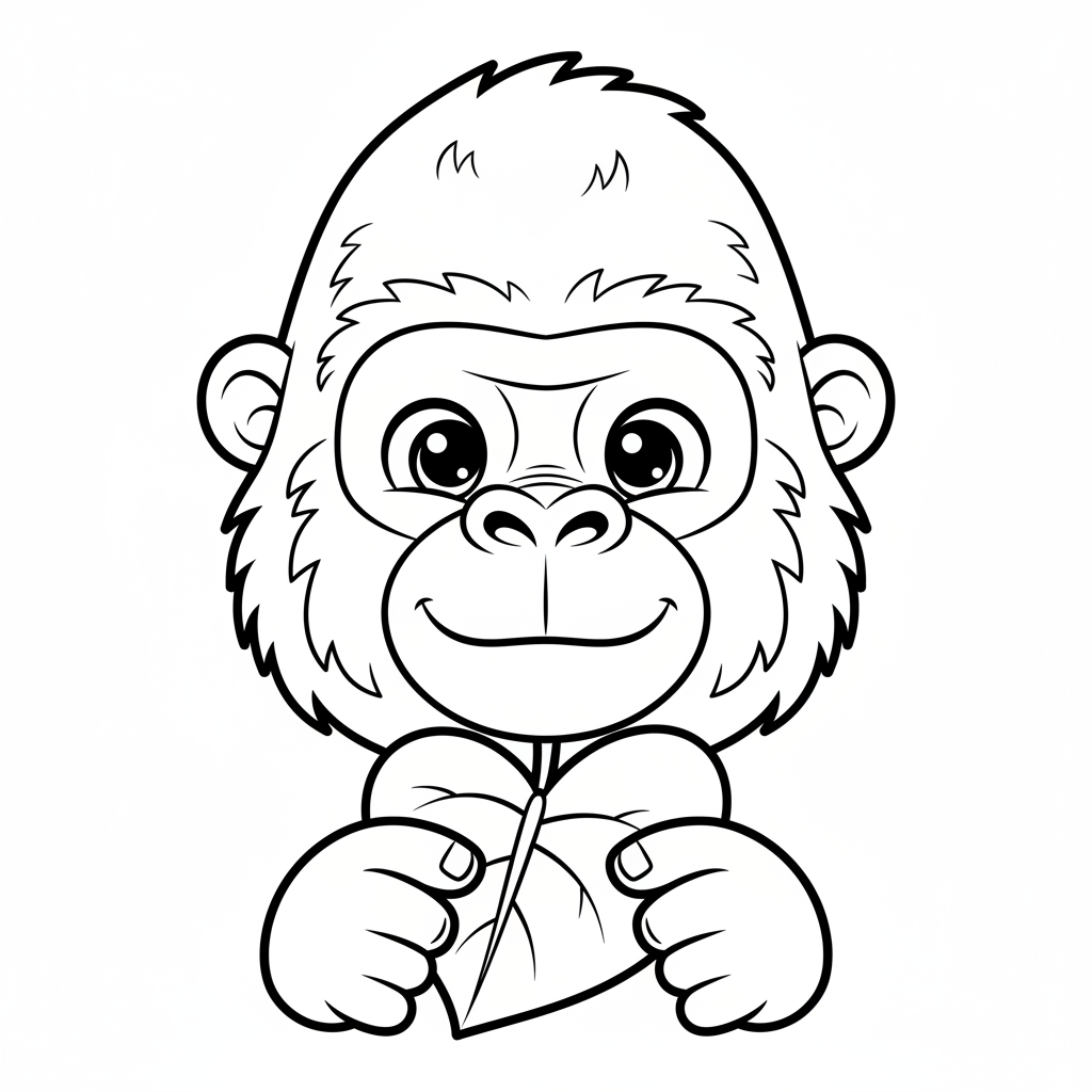 Coloriage coloriage gorille 4