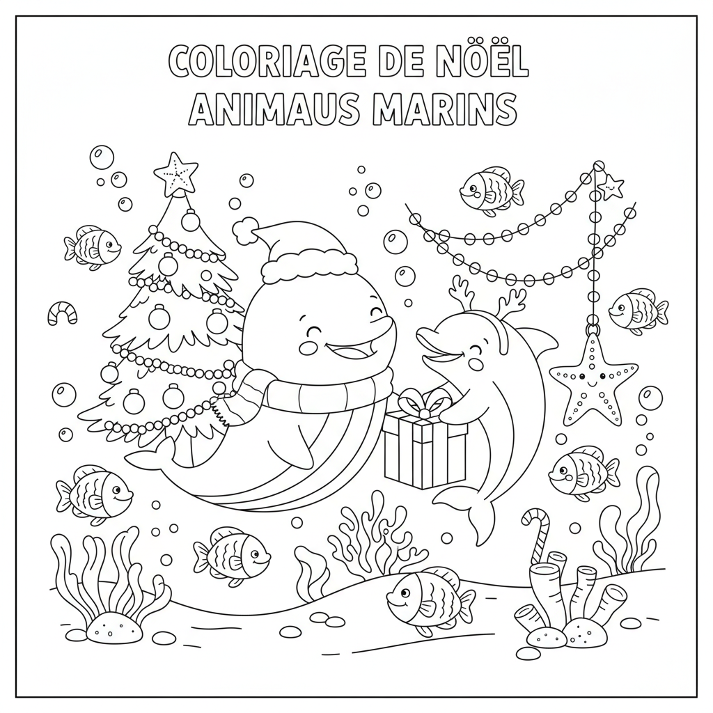 Coloriage Gratuit A Imprimer De Noel pour les Enfants