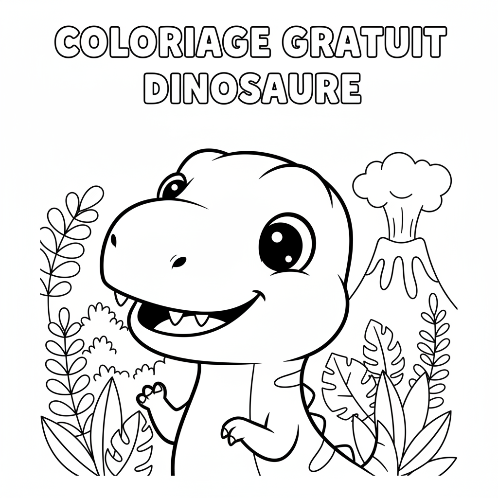 Coloriage coloriage gratuit à imprimer dinosaure 4