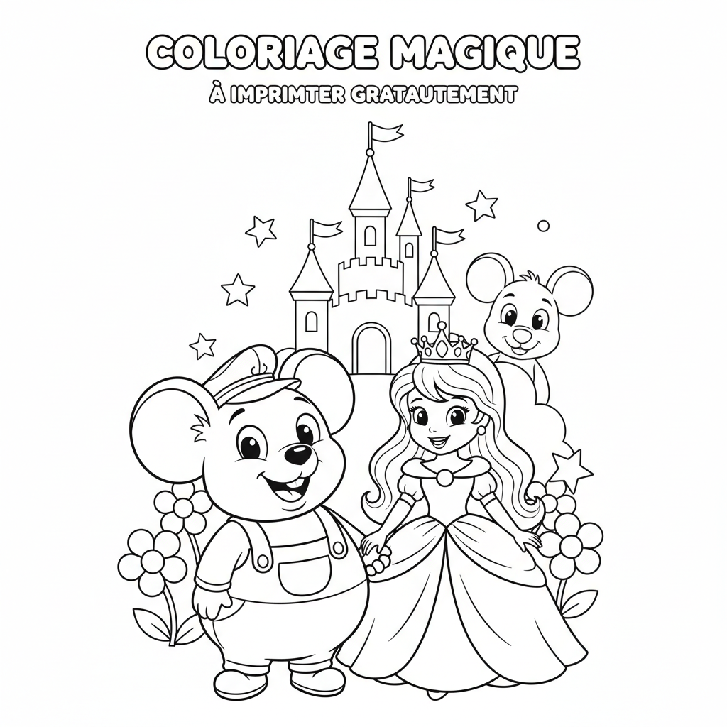 Coloriage Gratuit à Imprimer Disney pour les Enfants