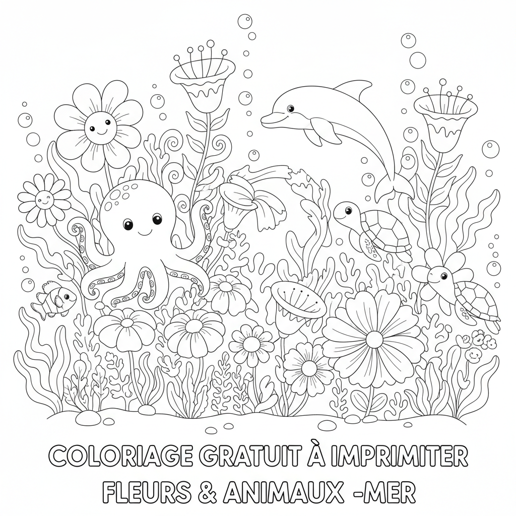 Coloriage coloriage gratuit à imprimer fleurs 2