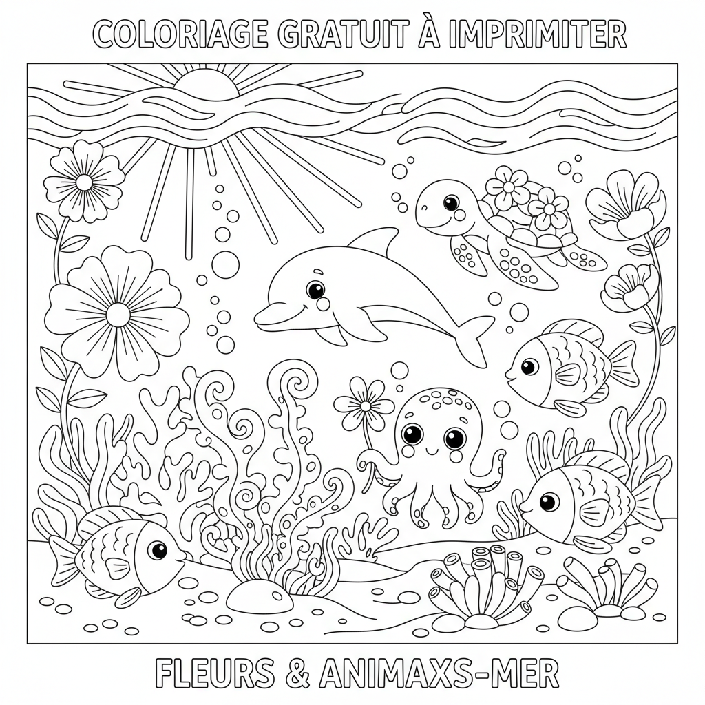 Coloriage coloriage gratuit à imprimer fleurs 3