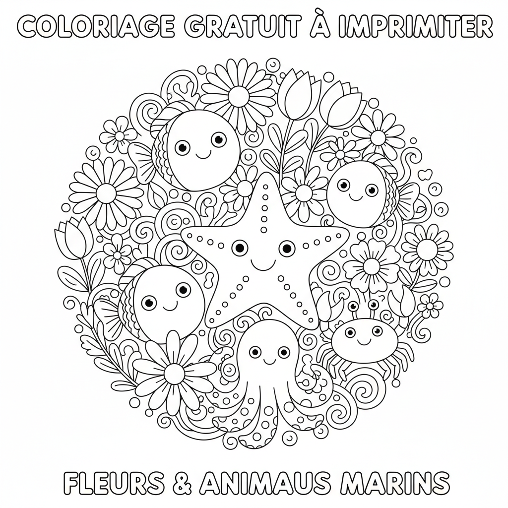 Coloriage coloriage gratuit à imprimer fleurs 4