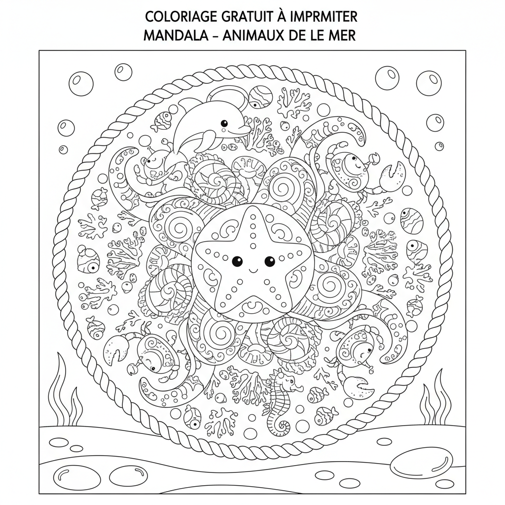 Coloriage coloriage gratuit à imprimer mandala 3