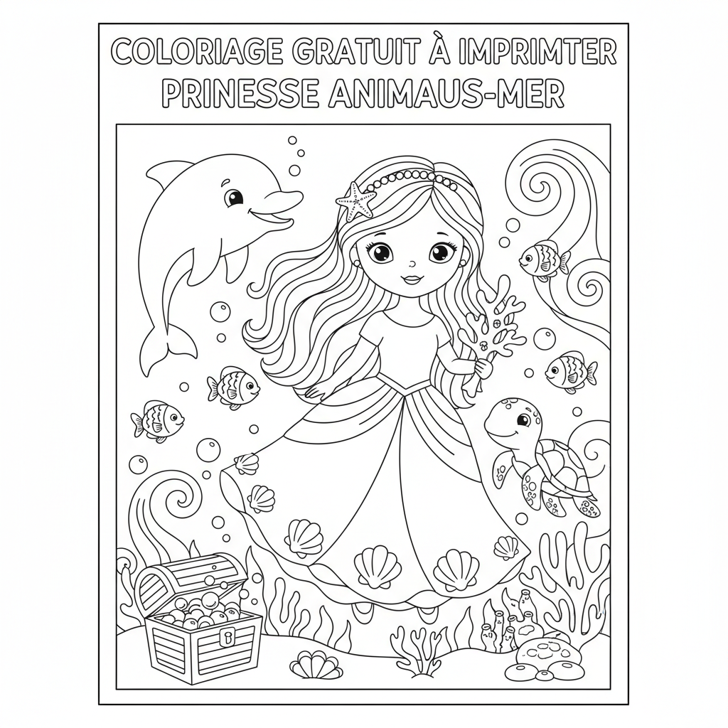 Coloriage coloriage gratuit à imprimer princesse