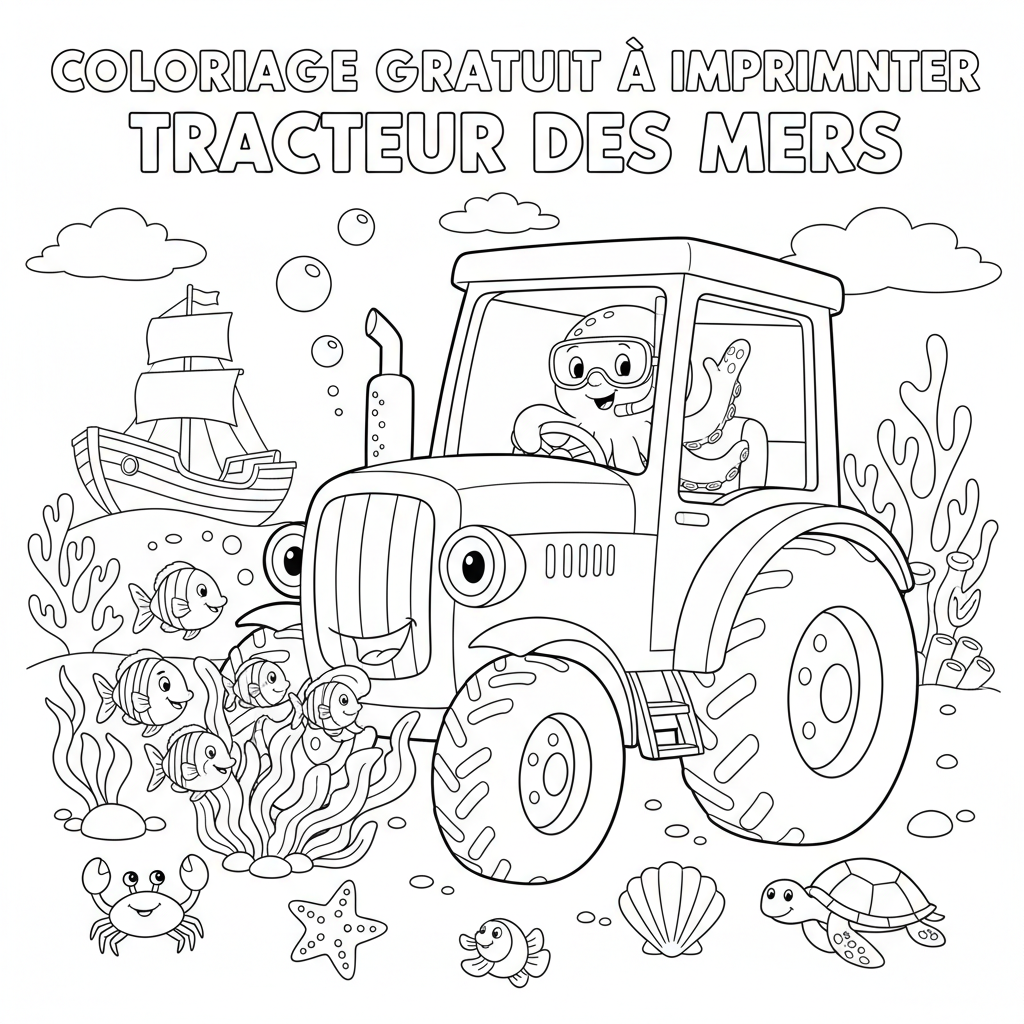 Coloriage coloriage gratuit à imprimer tracteur 2