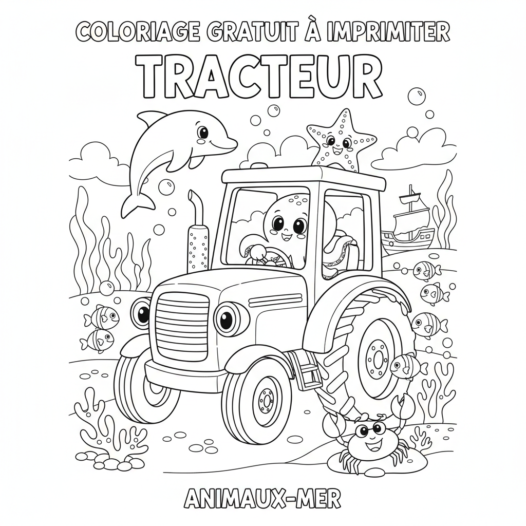 Coloriage coloriage gratuit à imprimer tracteur 4