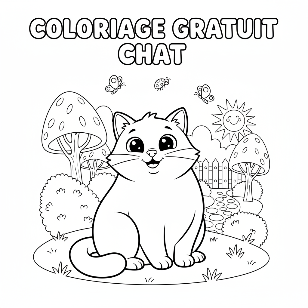 Coloriage coloriage gratuit chat 3