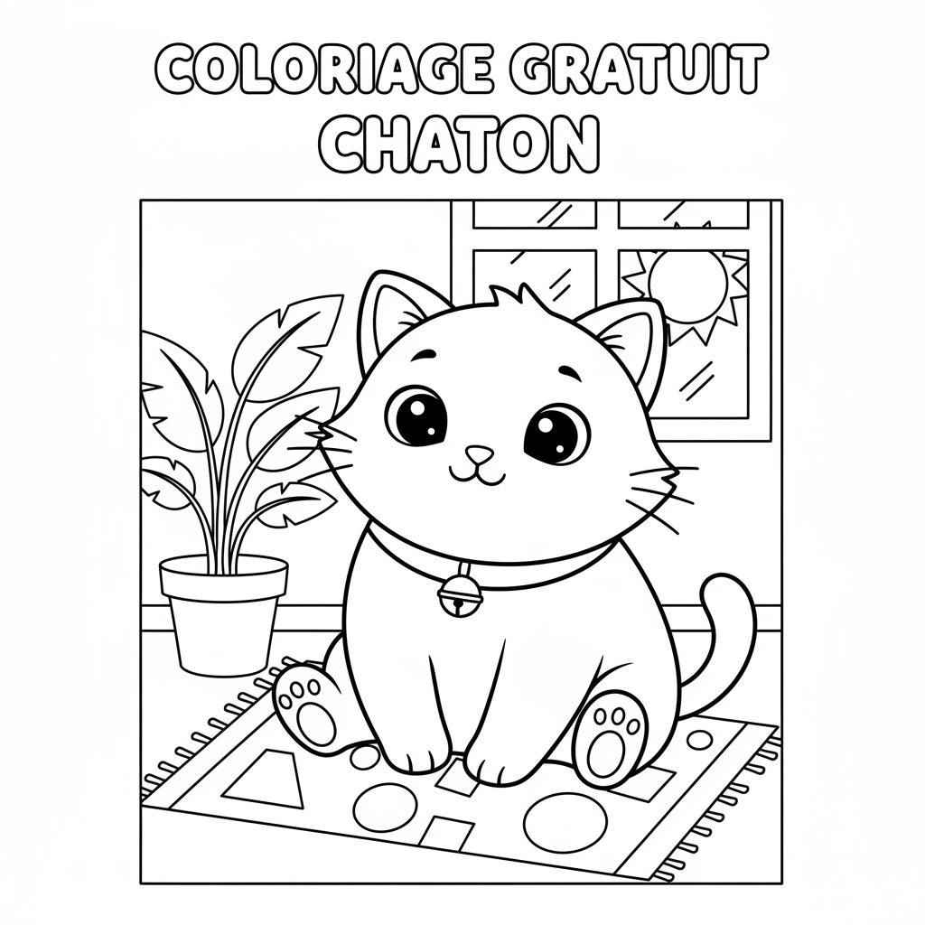 Coloriage coloriage gratuit chaton