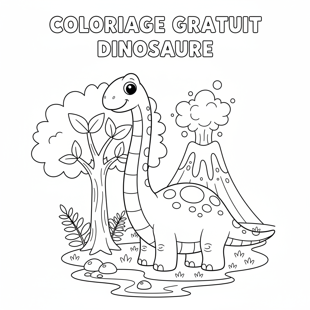 Coloriage coloriage gratuit dinosaure 2