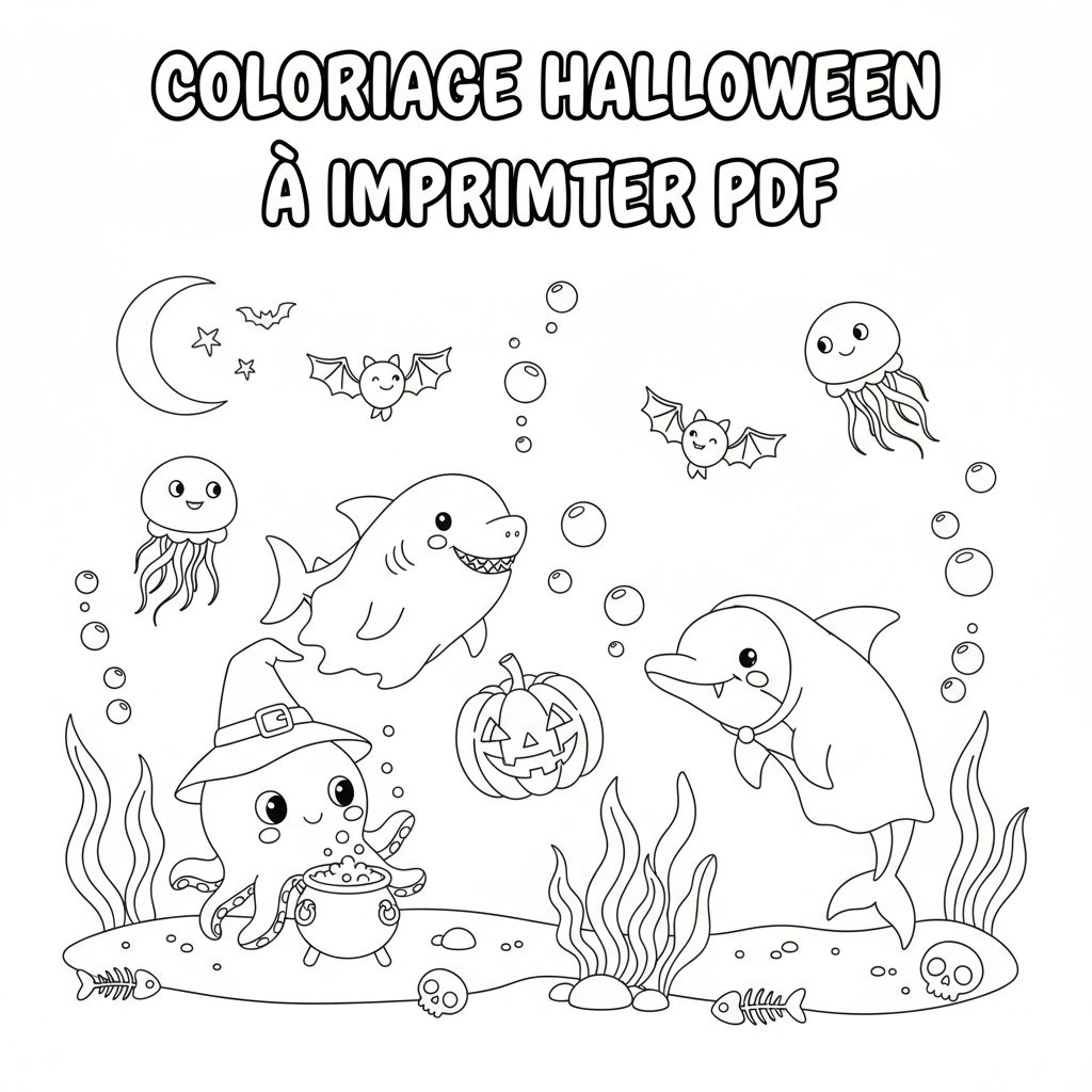 Coloriage coloriage halloween à imprimer pdf 2