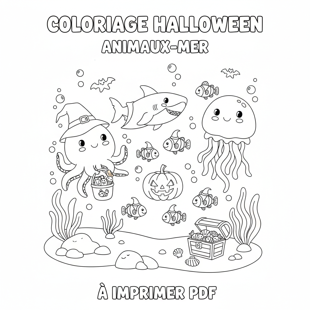 Coloriage coloriage halloween à imprimer pdf 3