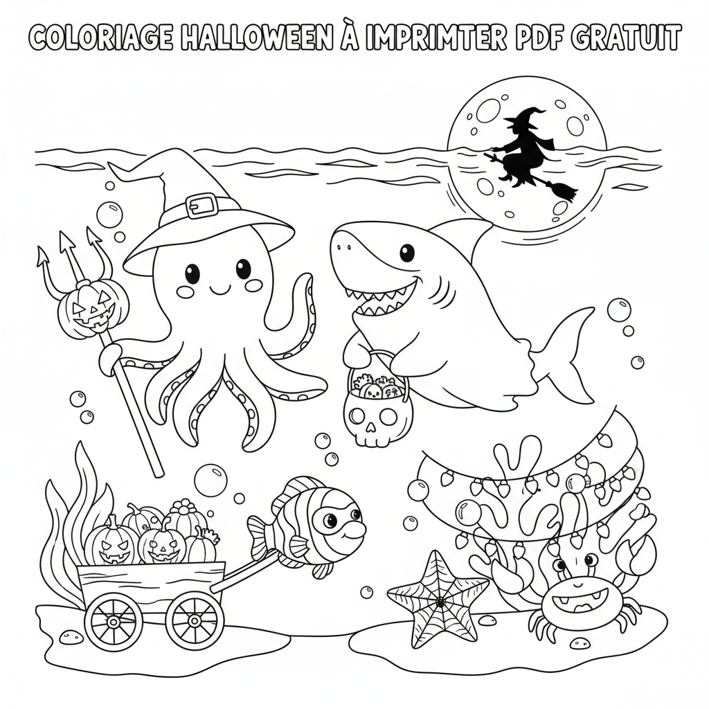 Coloriage coloriage halloween à imprimer pdf gratuit 3