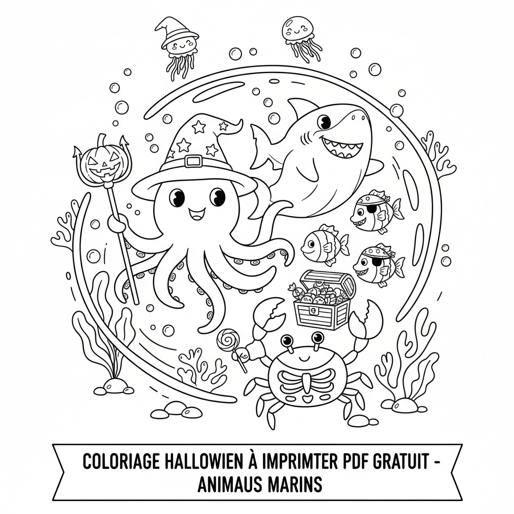 Coloriage coloriage halloween à imprimer pdf gratuit 5