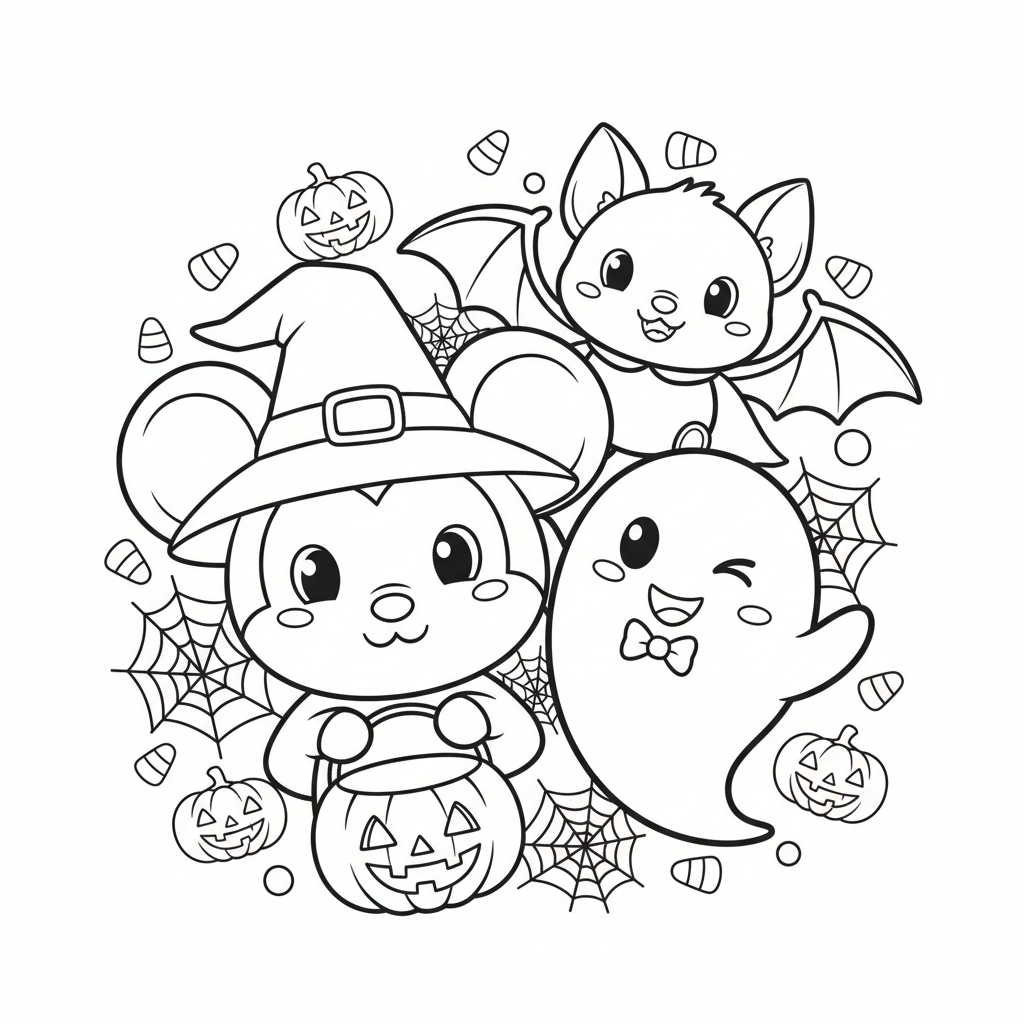 Coloriage coloriage halloween disney 4