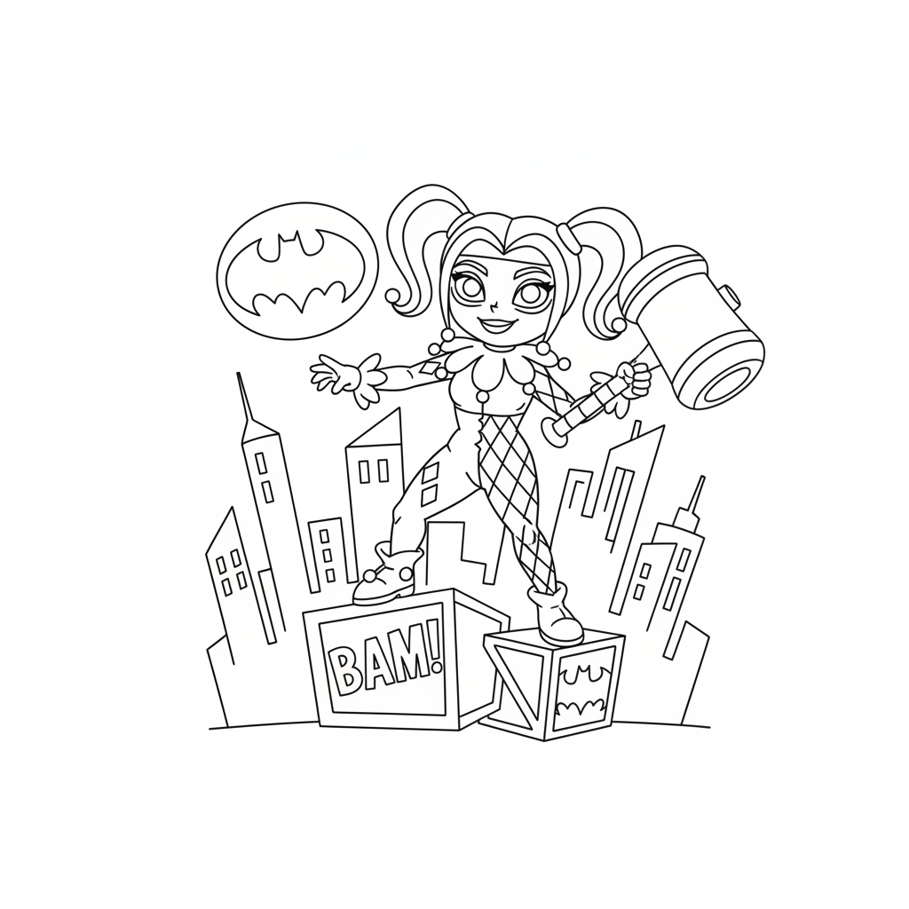 Coloriage coloriage harley quinn 2