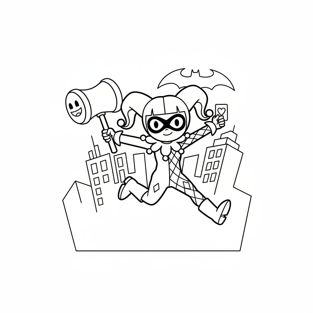 Coloriage coloriage harley quinn 5