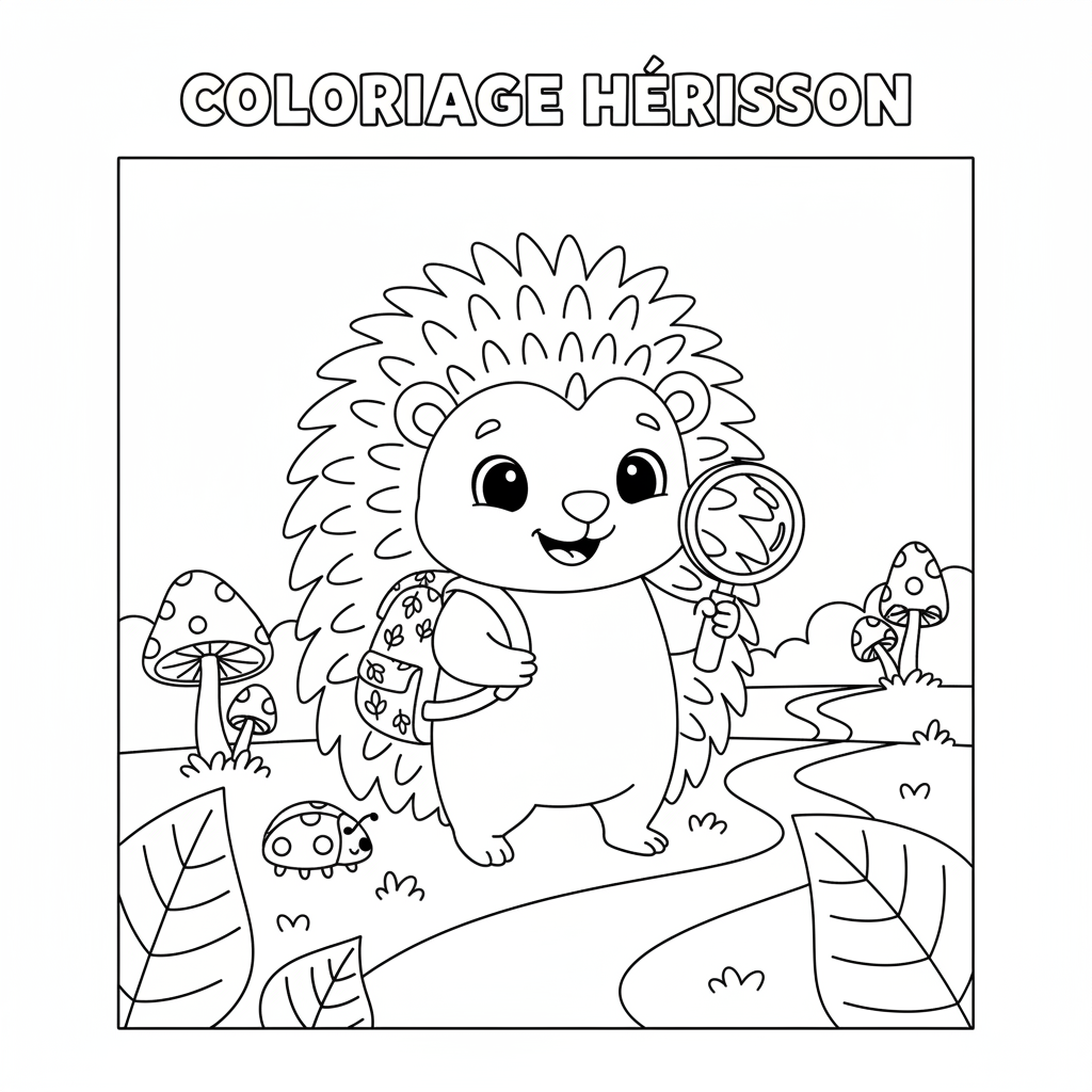 Coloriage coloriage hérisson 2