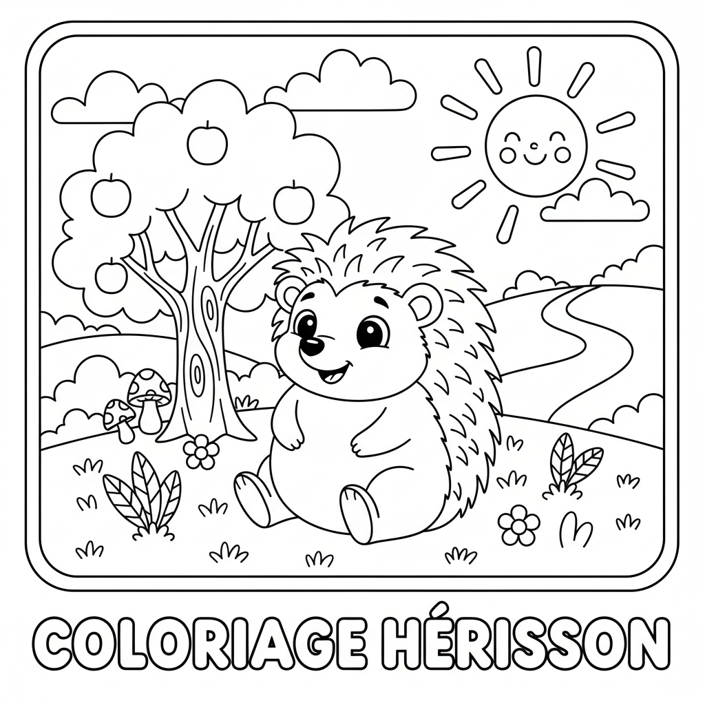 Coloriage coloriage hérisson 3