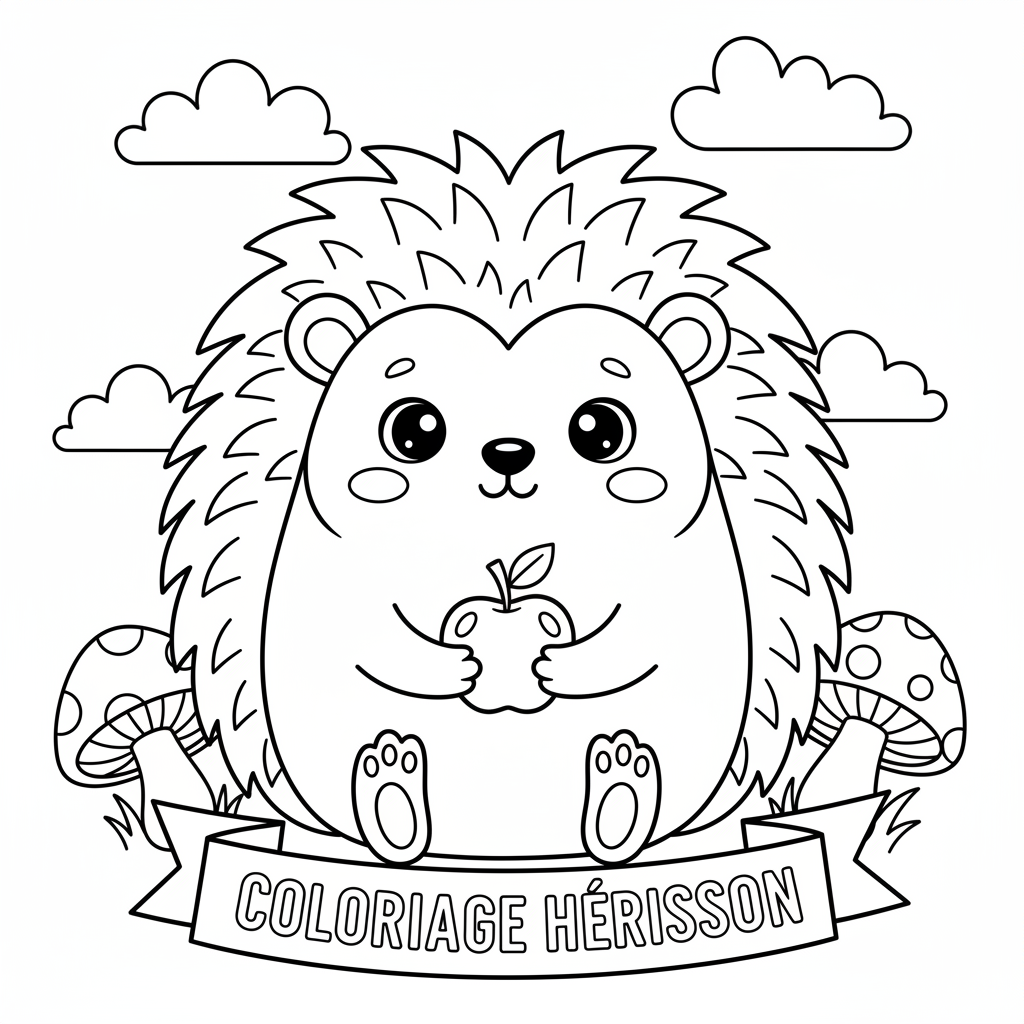 Coloriage coloriage hérisson 4