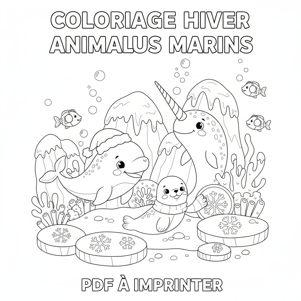 Coloriage coloriage hiver à imprimer pdf 3
