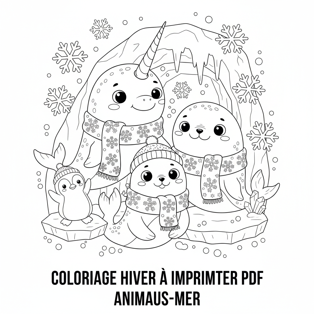 Coloriage coloriage hiver à imprimer pdf 4