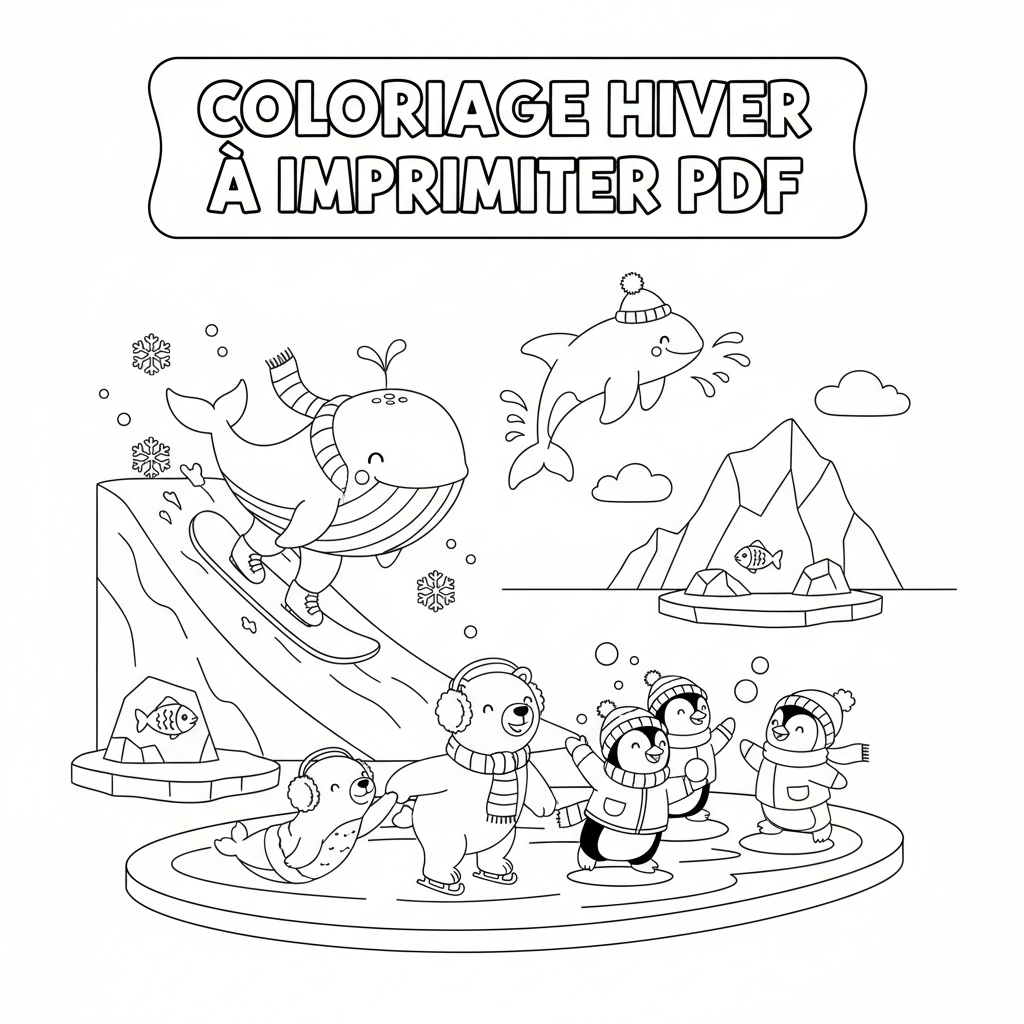 Coloriage coloriage hiver à imprimer pdf 5