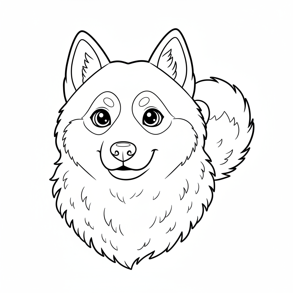 Coloriage coloriage husky 4
