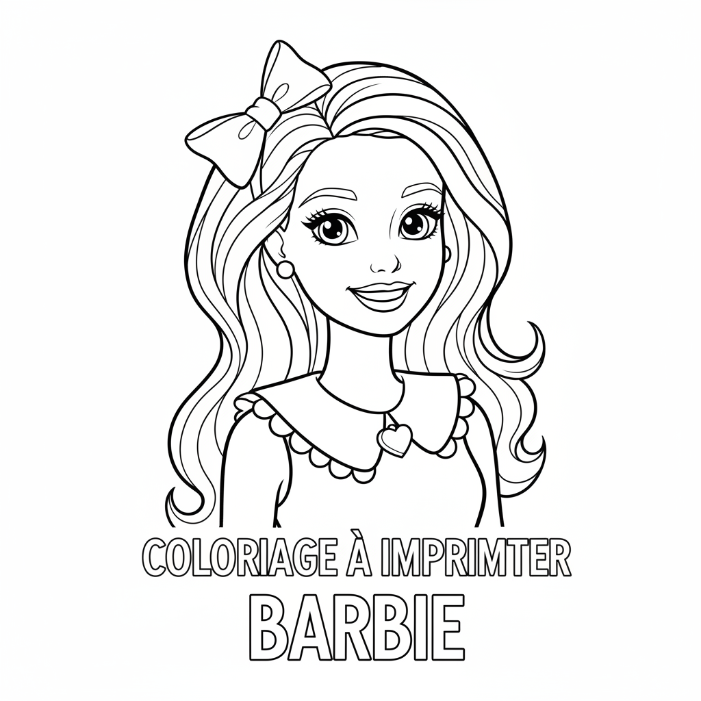 Coloriage coloriage imprimer barbie 4
