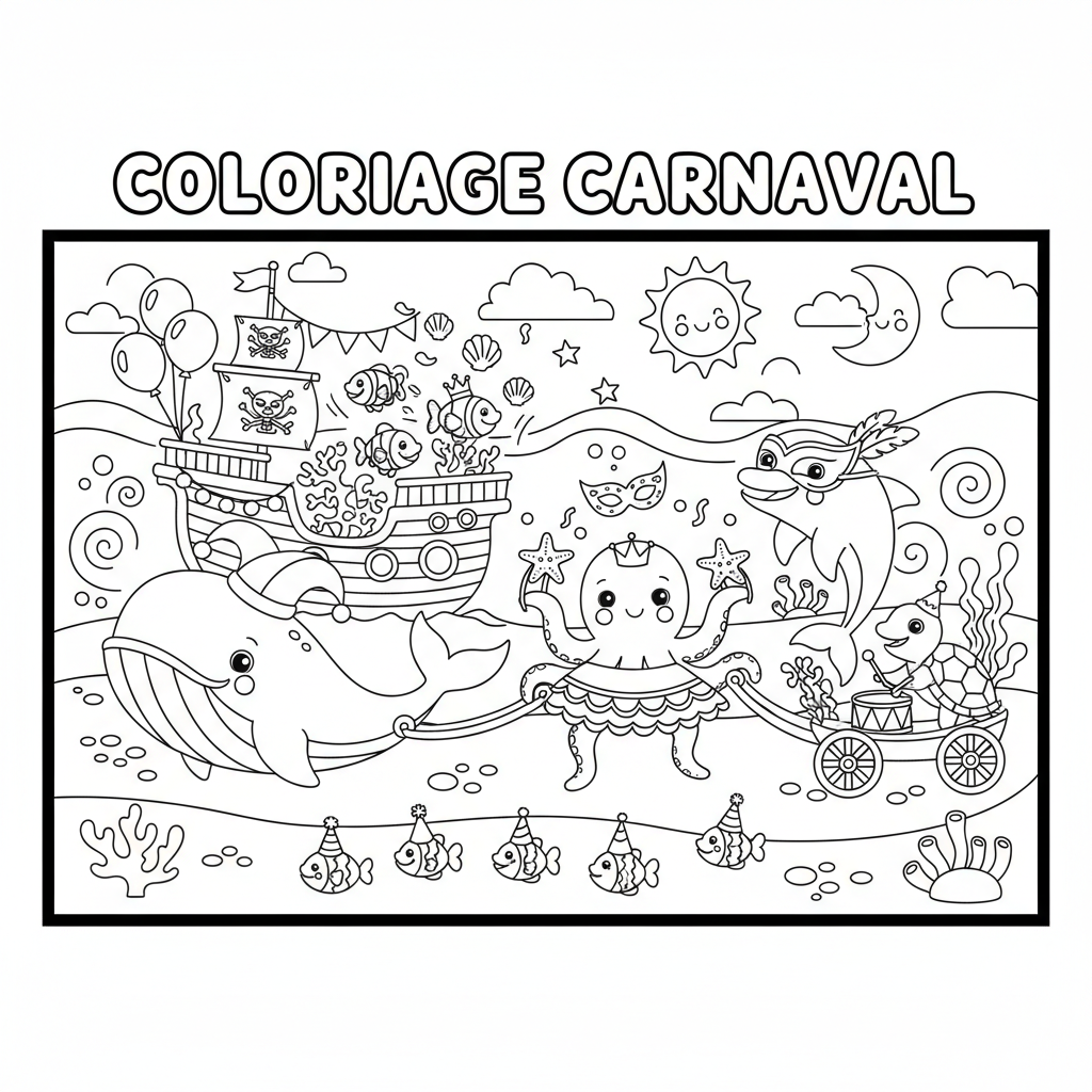 Coloriage coloriage imprimer carnaval 3