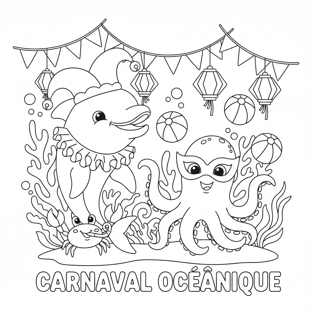 Coloriage coloriage imprimer carnaval 4