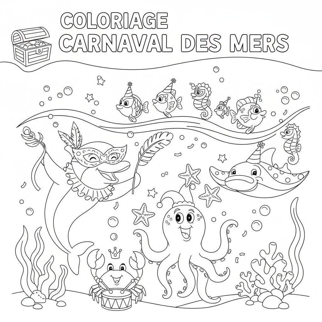 Coloriage coloriage imprimer carnaval 5
